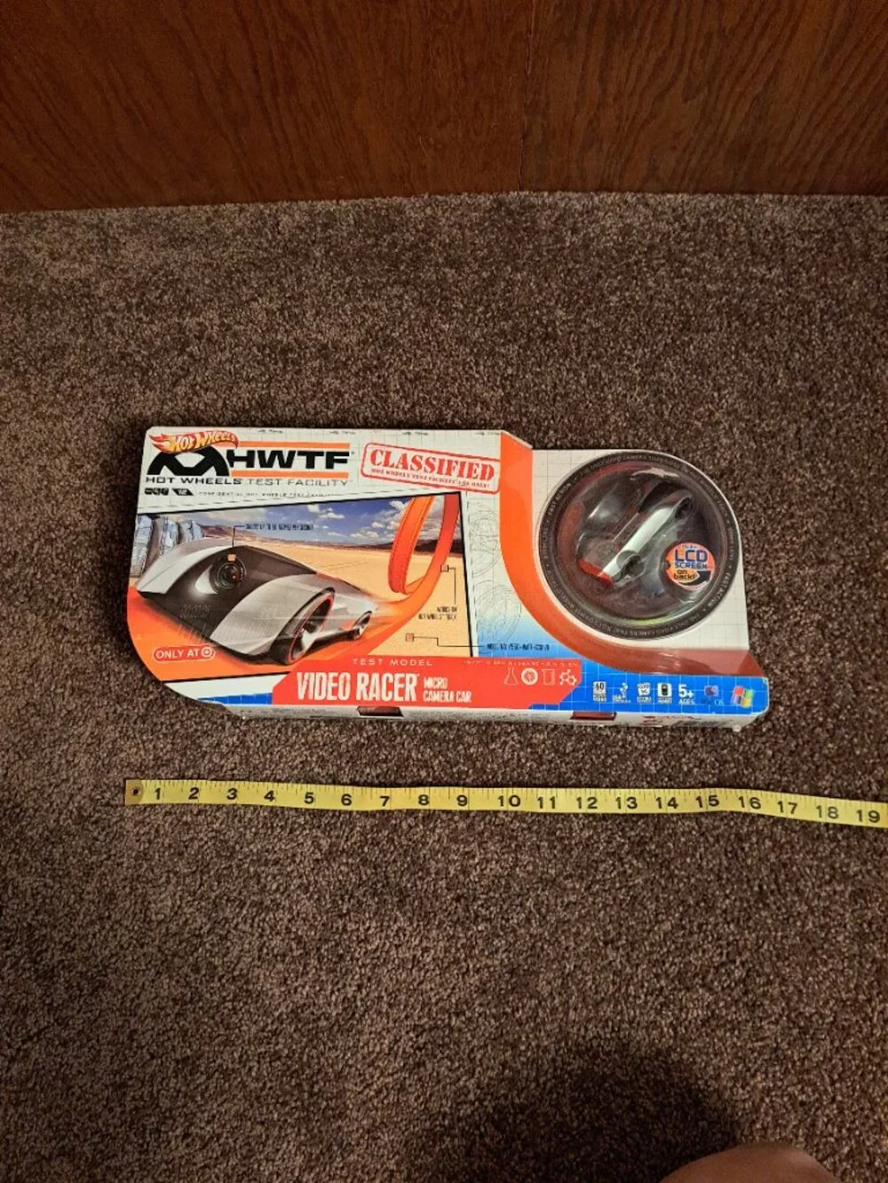 Vntg NIB Hot Wheels Video Racer Micro Camera Car 2011 Silver / Red
